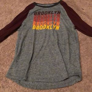 3/4 sleeve baseball shirt